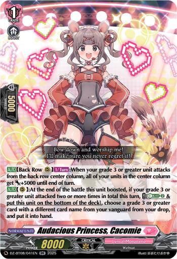Audacious Princess, Cacomie (DZ-BT08/041EN) [DZ-BT08: Knights 0f Rebirth] | Pegasus Games WI