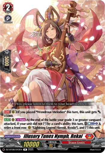 Mystical Tunes Nymph, Rekai (DZ-BT08/043EN) [DZ-BT08: Knights 0f Rebirth] | Pegasus Games WI