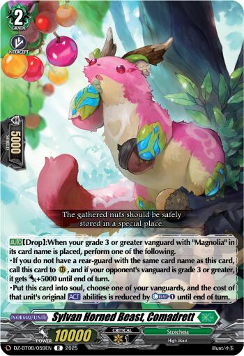 Sylvan Horned Beast, Comadrett (DZ-BT08/059EN) [Knights 0f Rebirth] | Pegasus Games WI