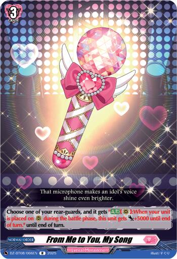 From Me to You, My Song (DZ-BT08/066EN) [DZ-BT08: Knights 0f Rebirth] | Pegasus Games WI