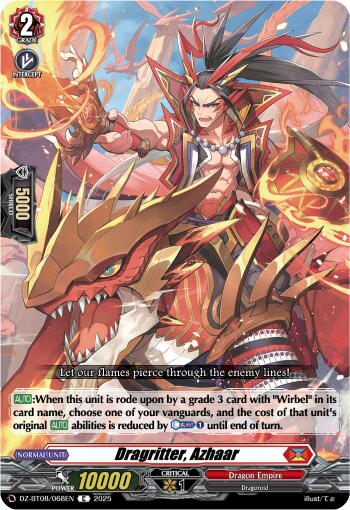 Dragritter, Azhaar (DZ-BT08/068EN) [DZ-BT08: Knights 0f Rebirth] | Pegasus Games WI