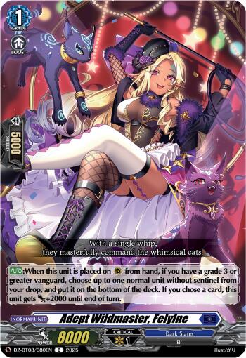 Adept WildMaster, Felylne (DZ-BT08/080EN) [DZ-BT08: Knights 0f Rebirth] | Pegasus Games WI