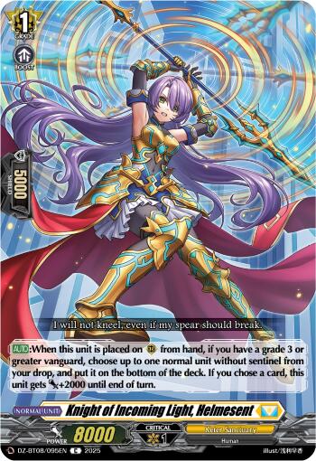 Knight of Incoming Light, Helmesent (DZ-BT08/095EN) [DZ-BT08: Knights 0f Rebirth] | Pegasus Games WI