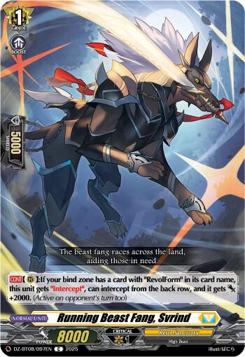 Running Beast Fang, Svrind (DZ-BT08/097EN) [DZ-BT08: Knights 0f Rebirth] | Pegasus Games WI