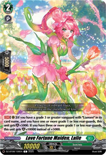 Love Fortune Maiden, Lalie (DZ-BT08/100EN) [DZ-BT08: Knights 0f Rebirth] | Pegasus Games WI