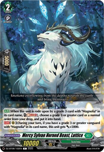 Sylvan Horned Beast of Mercy, Lattice (DZ-BT08/102EN) [Knights 0f Rebirth] | Pegasus Games WI