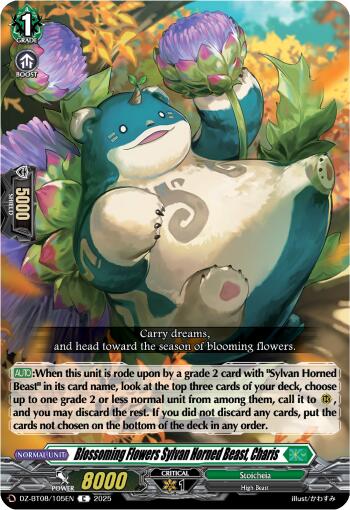 Sylvan Horned Beast of Blossoming Flowers, Charis (DZ-BT08/105EN) [DZ-BT08: Knights 0f Rebirth] | Pegasus Games WI