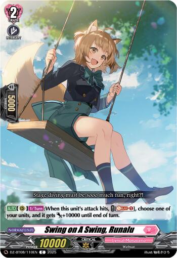 Swing on a Swing, Runalu (DZ-BT08/110EN) [DZ-BT08: Knights 0f Rebirth] | Pegasus Games WI