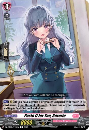 Paste it for You, Careria (DZ-BT08/113EN) [DZ-BT08: Knights 0f Rebirth] | Pegasus Games WI
