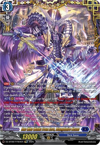 One Who Walks From Zero, Blangdmire Nexus (DZ-BT08/FFR04EN) [DZ-BT08: Knights 0f Rebirth] | Pegasus Games WI
