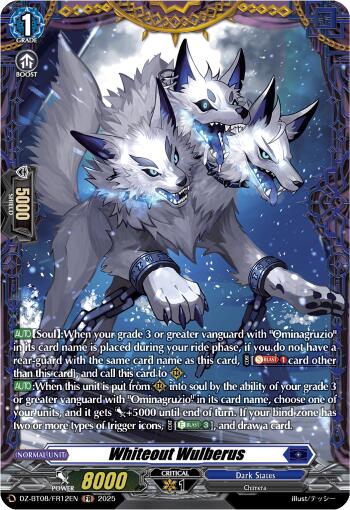Whiteout Wolfberus (DZ-BT08/FR12EN) [DZ-BT08: Knights 0f Rebirth] | Pegasus Games WI