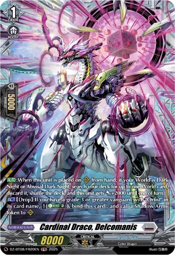 Cardinal Draco, Decalcomanis (DZ-BT08/FR20EN) [DZ-BT08: Knights 0f Rebirth] | Pegasus Games WI