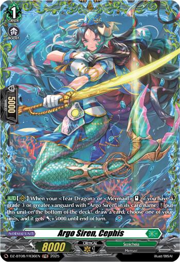 Argo Siren, Cephis (DZ-BT08/FR36EN) [DZ-BT08: Knights 0f Rebirth] | Pegasus Games WI