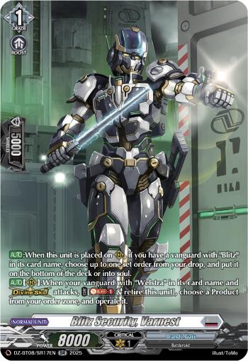 Blitz Security, Varnest (DZ-BT08/SR17EN) [DZ-BT08: Knights 0f Rebirth] | Pegasus Games WI