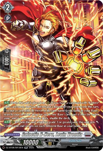 Galatic B-Hero, Levin Vrontia (DZ-BT08/SR18EN) [DZ-BT08: Knights 0f Rebirth] | Pegasus Games WI