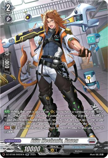 Blitz Mechnanic, Bauen (DZ-BT08/SR20EN) [DZ-BT08: Knights 0f Rebirth] | Pegasus Games WI