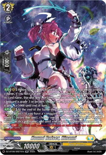 Hound Raiser, Hinami (DZ-BT08/SR27EN) [DZ-BT08: Knights 0f Rebirth] | Pegasus Games WI
