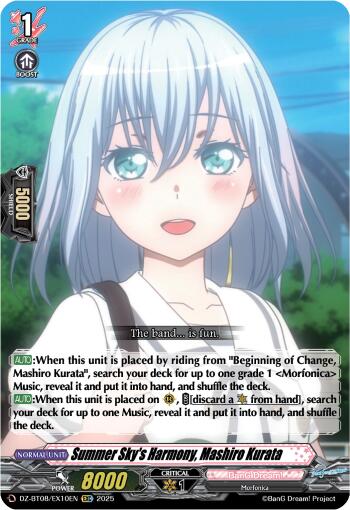 Summer Sky's Harmony, Mashiro Kurata (DZ-BT08/EX10EN) [DZ-BT08: Knights 0f Rebirth] | Pegasus Games WI