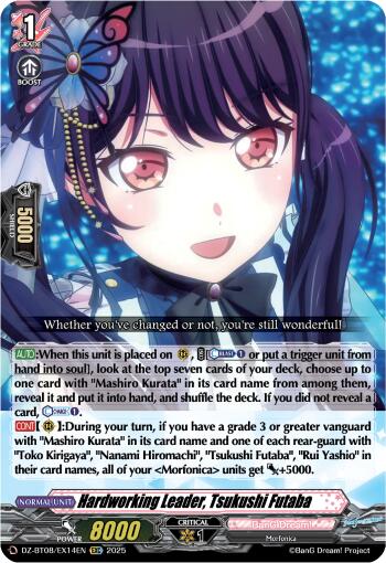 Hardworking Leader, Tsukushi Futaba (DZ-BT08/EX14EN) [DZ-BT08: Knights 0f Rebirth] | Pegasus Games WI