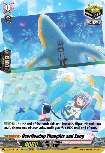 Overflowing Thoughts and Song (DZ-BT08/EX17EN) [DZ-BT08: Knights 0f Rebirth] | Pegasus Games WI