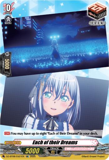 Each of their Dreams (DZ-BT08/EX21EN) [DZ-BT08: Knights 0f Rebirth] | Pegasus Games WI