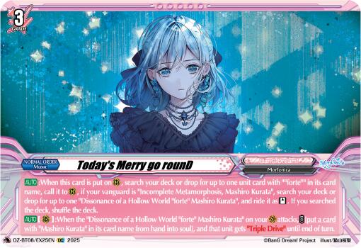 Today's Merry go rounD (DZ-BT08/EX25EN) [DZ-BT08: Knights 0f Rebirth] | Pegasus Games WI