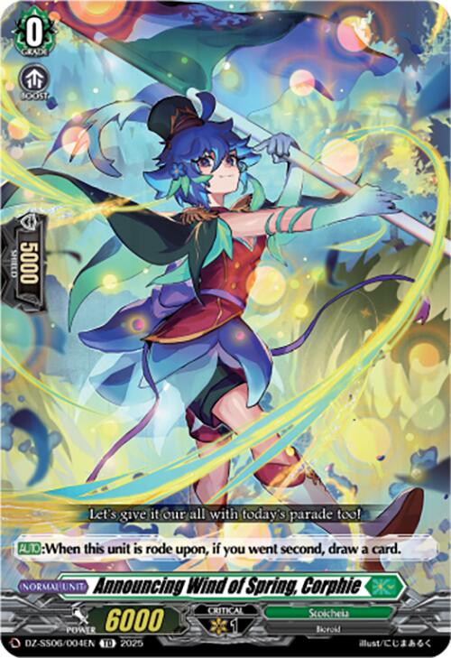 Announcing Wind of Spring, Corphie (DZ-SS06/004EN) [DZ-SS06: Master Deckset -Urara Haneyama-] | Pegasus Games WI