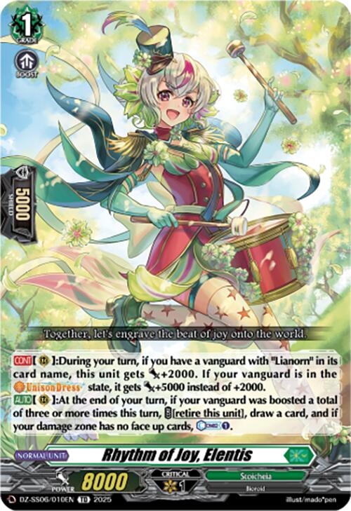 Rhythm of Joy, Elentis (DZ-SS06/010EN) [DZ-SS06: Master Deckset -Urara Haneyama-] | Pegasus Games WI