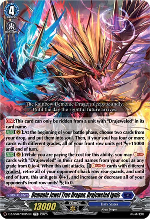 Demonic Jewel True Dragon, Drajeweled Ignis (DZ-SS07/005EN) [DZ-SS07: Master Deckset -Michiru Hazama-] | Pegasus Games WI