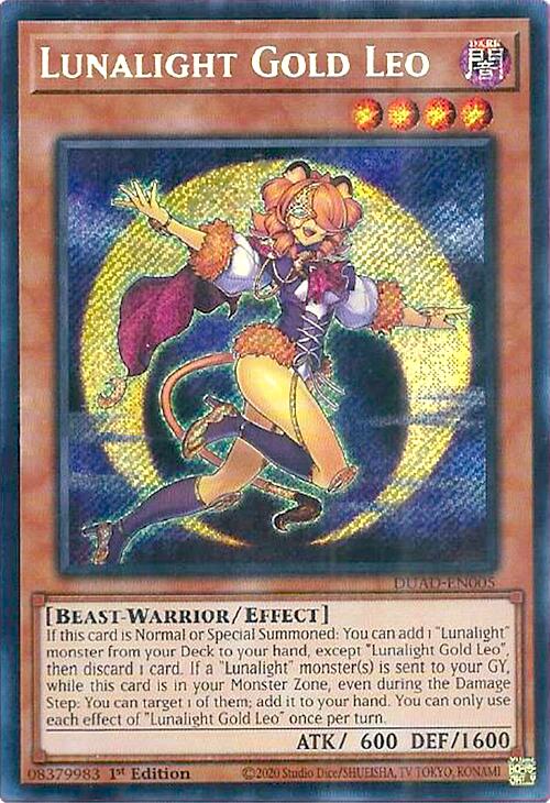 Lunalight Gold Leo [DUAD-EN005] Secret Rare | Pegasus Games WI