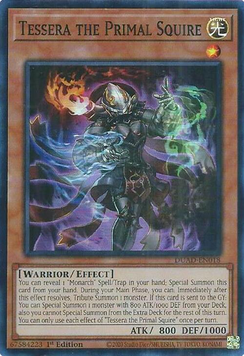 Tessera the Primal Squire [DUAD-EN018] Super Rare | Pegasus Games WI