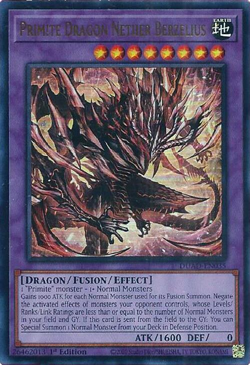 Primite Dragon Nether Berzelius [DUAD-EN035] Ultra Rare | Pegasus Games WI
