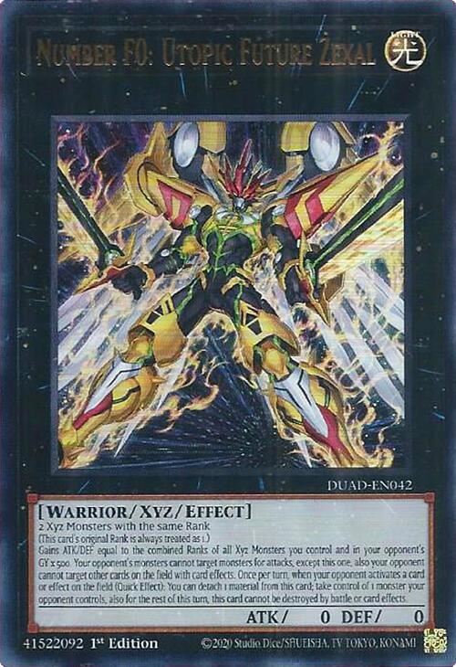 Number F0: Utopic Future Zexal [DUAD-EN042] Ultra Rare | Pegasus Games WI
