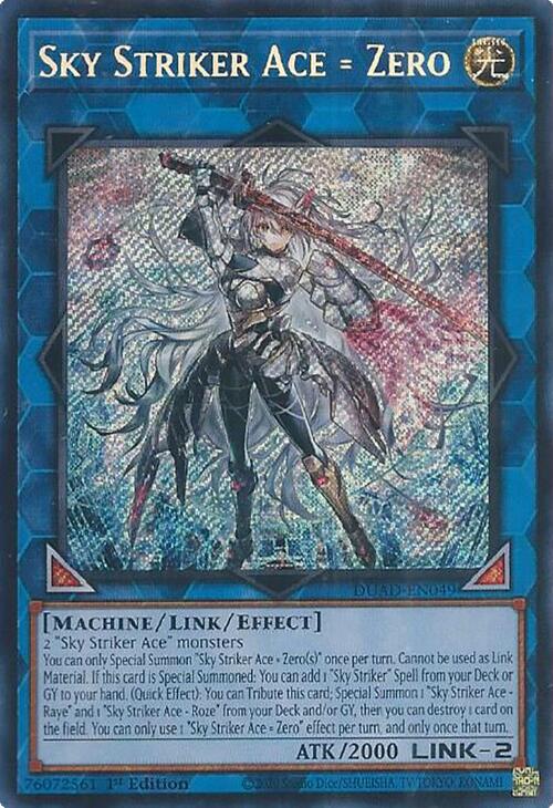 Sky Striker Ace = Zero [DUAD-EN049] Secret Rare | Pegasus Games WI