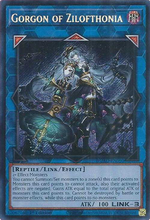 Gorgon of Zilofthonia [DUAD-EN050] Secret Rare | Pegasus Games WI