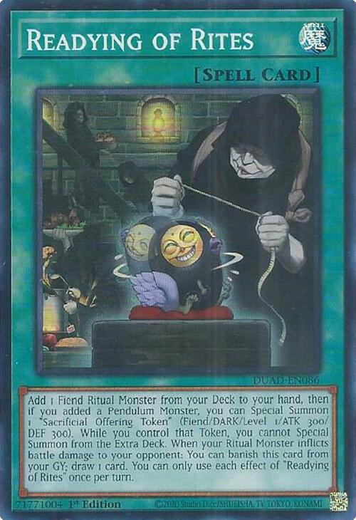 Readying of Rites [DUAD-EN086] Super Rare | Pegasus Games WI