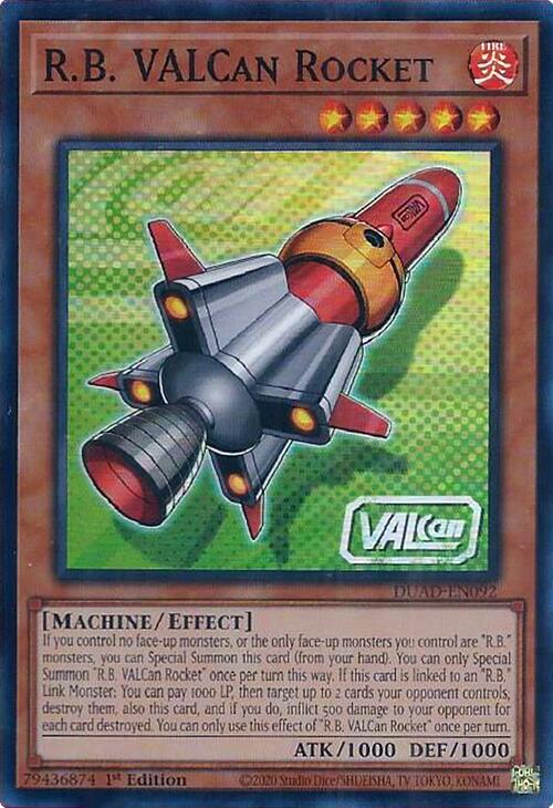 R.B. VALCan Rocket [DUAD-EN092] Super Rare | Pegasus Games WI