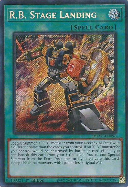 R.B. Stage Landing [DUAD-EN096] Secret Rare | Pegasus Games WI