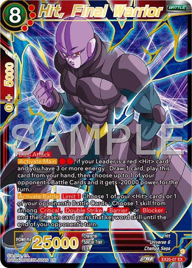 Hit, Final Warrior (EX25-07) [Premium Anniversary Box 2025] | Pegasus Games WI