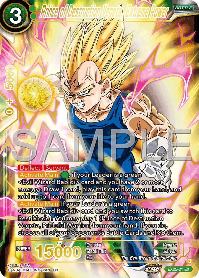 Prince of Destruction Vegeta, Extreme Power (EX25-21) [Premium Anniversary Box 2025] | Pegasus Games WI