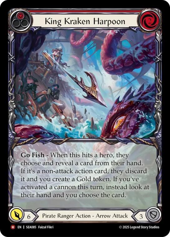 King Kraken Harpoon (Extended Art) [SEA085] (High Seas)  Rainbow Foil | Pegasus Games WI