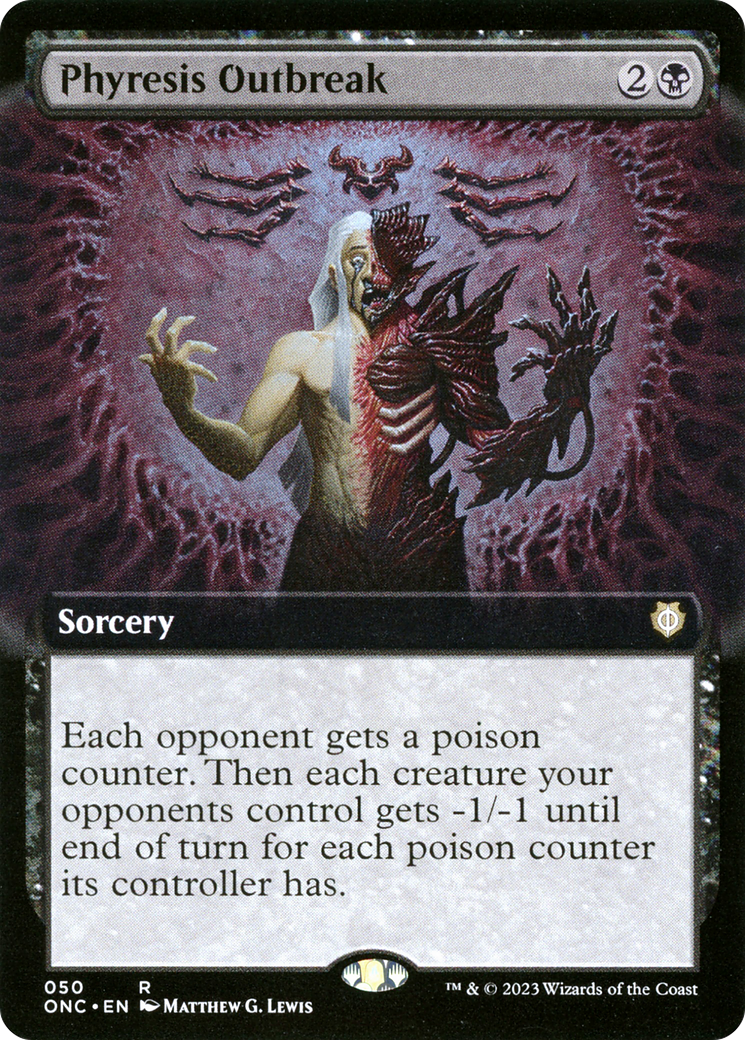 Phyresis Outbreak (Extended Art) [Phyrexia: All Will Be One Commander] | Pegasus Games WI