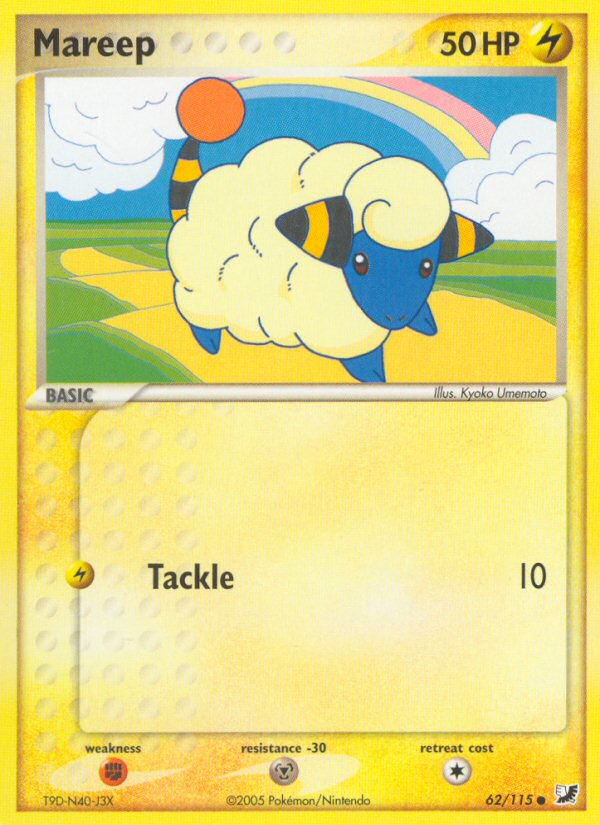 Mareep (62/115) [EX: Unseen Forces] | Pegasus Games WI