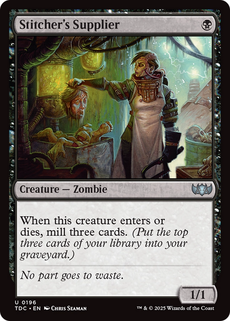 Stitcher's Supplier [Tarkir: Dragonstorm Commander] | Pegasus Games WI