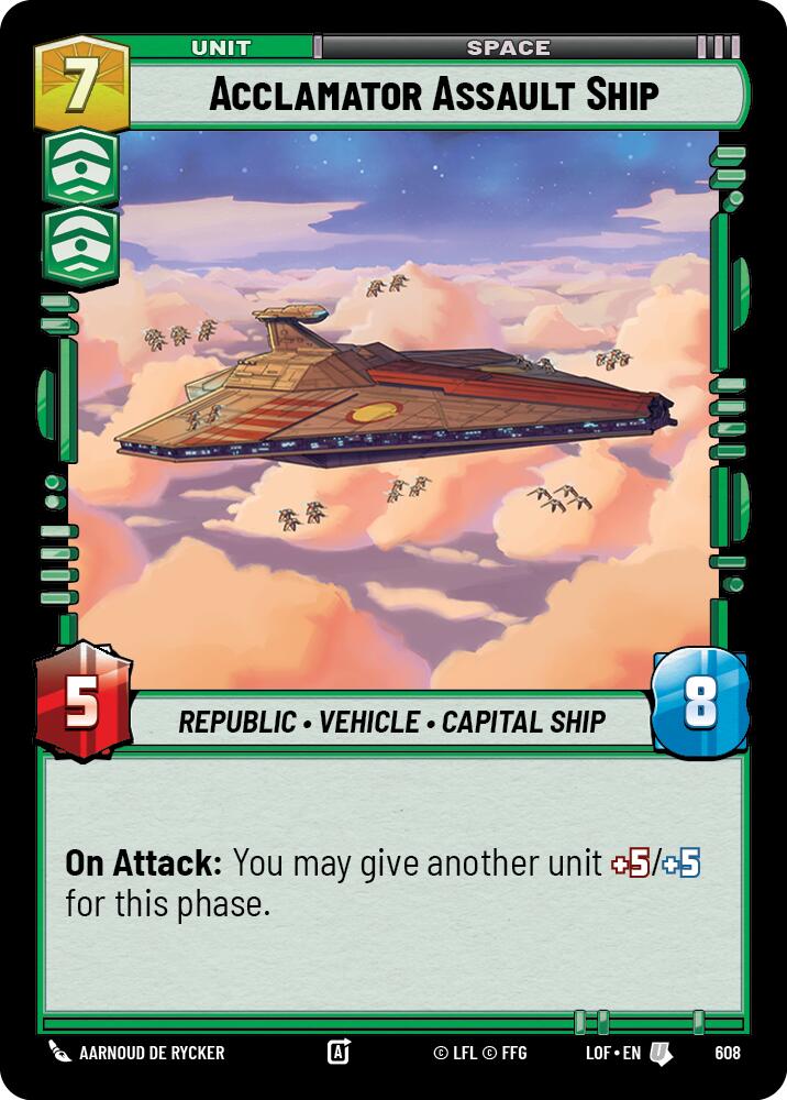 Acclamator Assault Ship (608) (Foil) (608) [Legends of the Force] | Pegasus Games WI