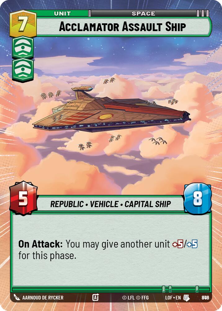 Acclamator Assault Ship (846) (Hyperspace Foil) (846) [Legends of the Force] | Pegasus Games WI