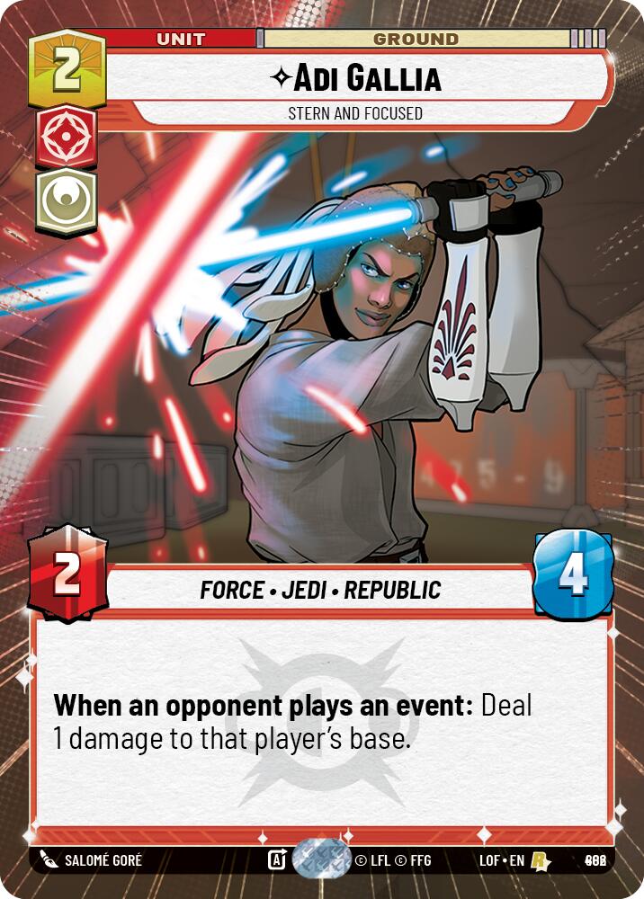 Adi Gallia - Stern and Focused (882) (Hyperspace Foil) (882) [Legends of the Force] | Pegasus Games WI