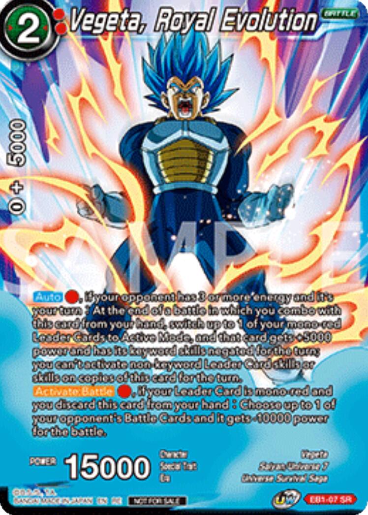 Vegeta, Royal Evolution (Deluxe Pack 2025 Vol.2) (EB1-07) [Promotion Cards] | Pegasus Games WI