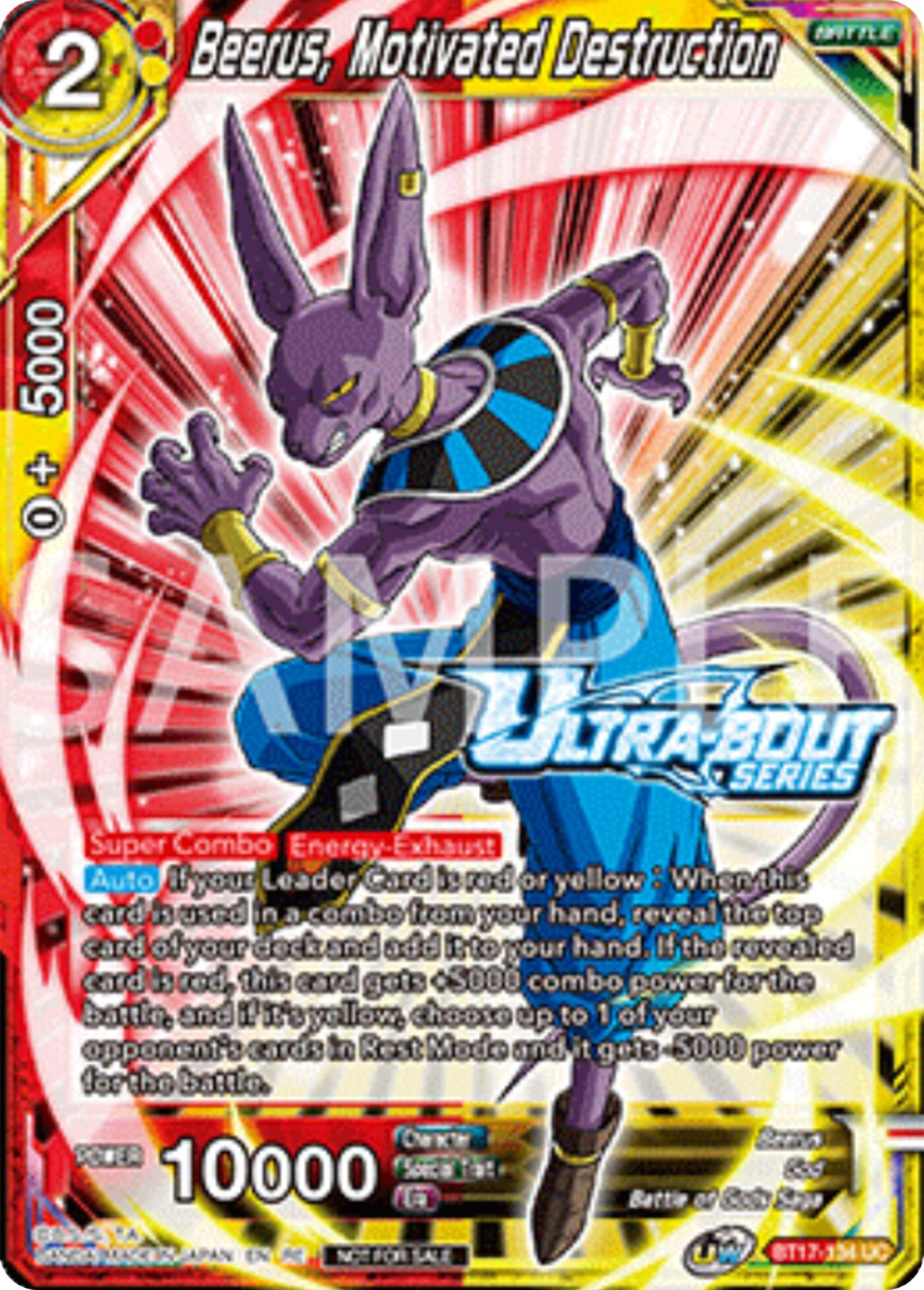 Beerus, Motivated Destruction (Event Pack 17) (BT17-134) [Promotion Cards] | Pegasus Games WI