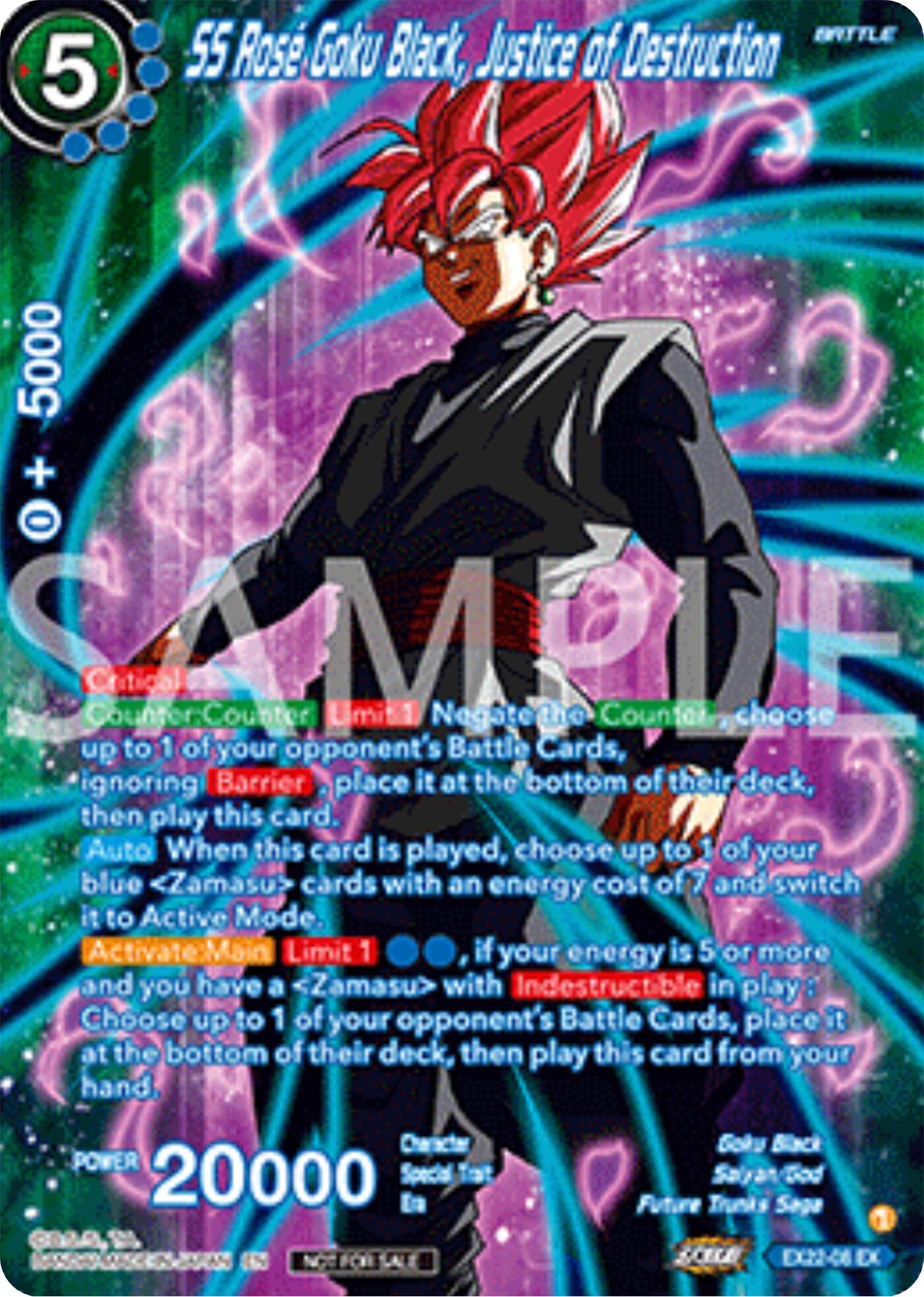 SS Rose Goku Black, Justice of Destruction (Premium Alt-Art Set 2025 Vol.2) (EX22-08) [Promotion Cards] | Pegasus Games WI